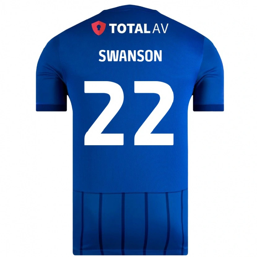 Danxen Niño Camiseta Zak Swanson #22 Azul 1ª Equipación 2024/25 La Camisa