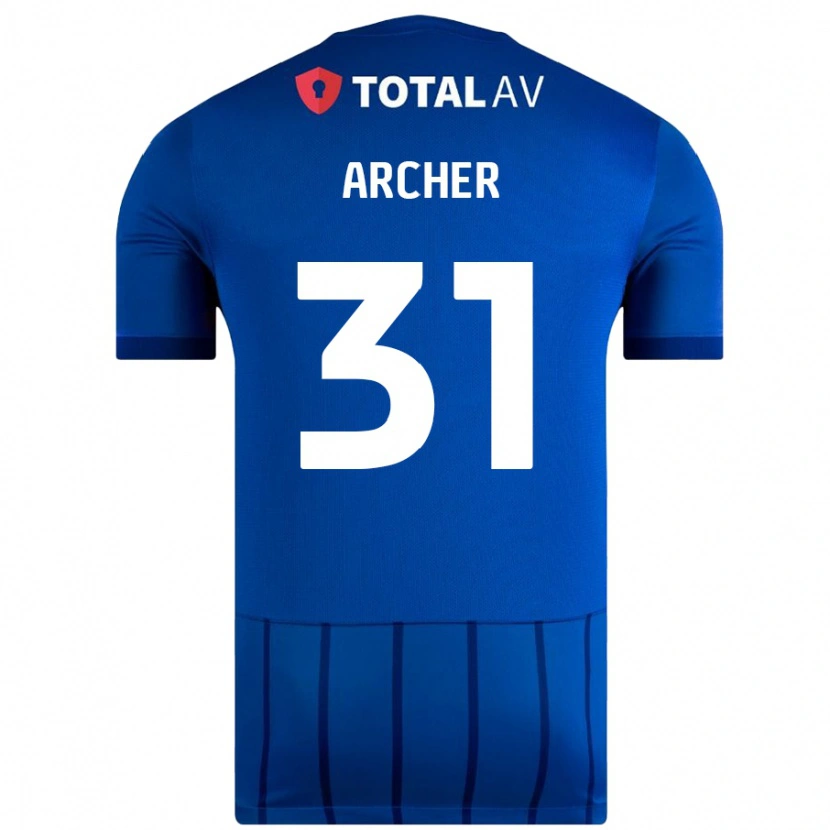 Danxen Niño Camiseta Jordan Archer #31 Azul 1ª Equipación 2024/25 La Camisa