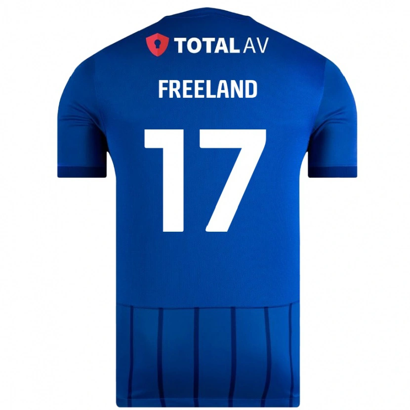 Danxen Niño Camiseta Georgie Freeland #17 Azul 1ª Equipación 2024/25 La Camisa