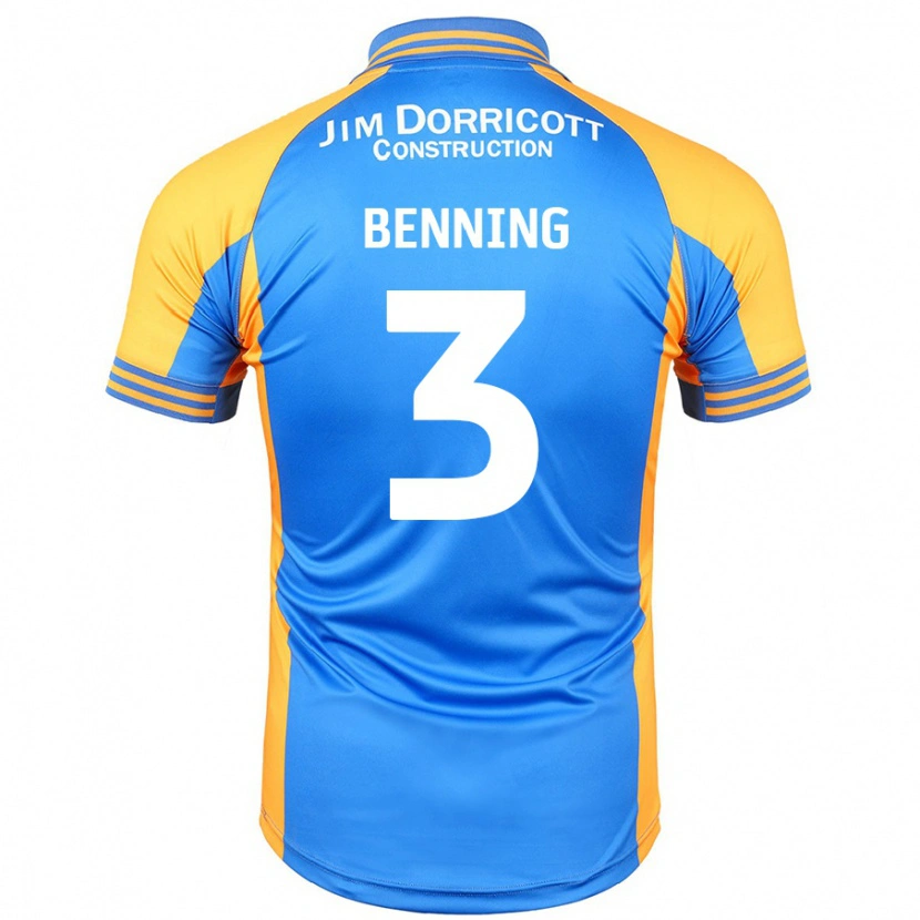 Danxen Niño Camiseta Mal Benning #3 Azul Ámbar 1ª Equipación 2024/25 La Camisa