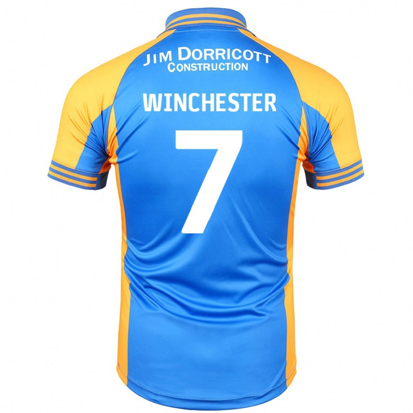 Danxen Niño Camiseta Carl Winchester #7 Azul Ámbar 1ª Equipación 2024/25 La Camisa