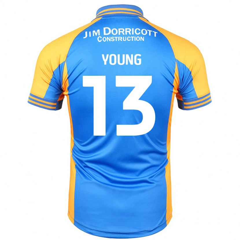 Danxen Niño Camiseta Joe Young #13 Azul Ámbar 1ª Equipación 2024/25 La Camisa