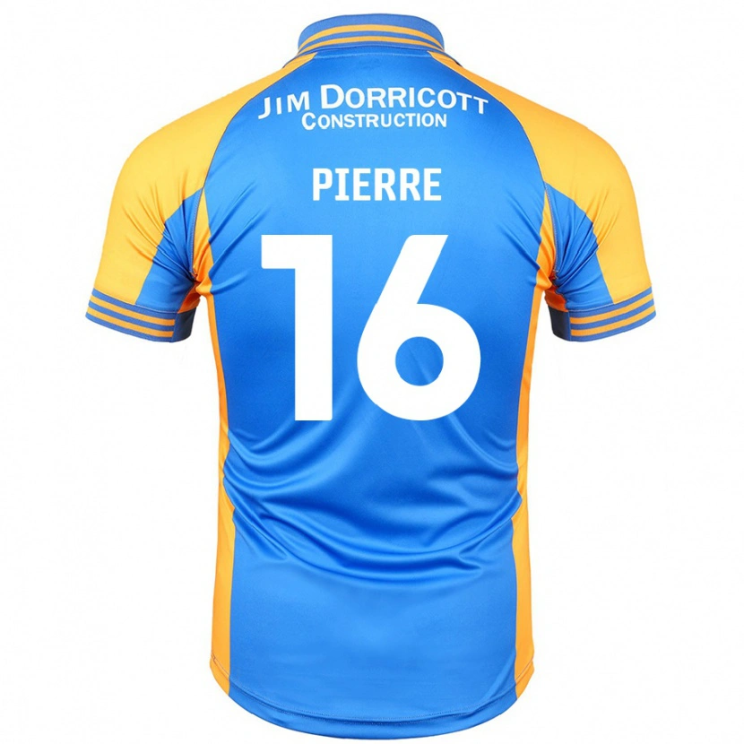 Danxen Niño Camiseta Aaron Pierre #16 Azul Ámbar 1ª Equipación 2024/25 La Camisa