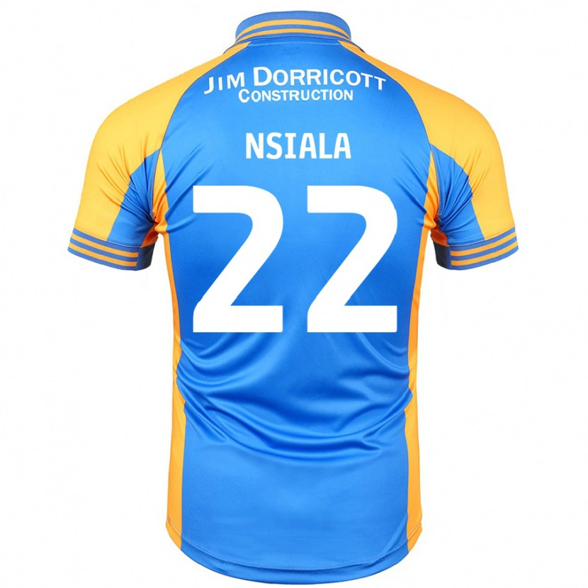 Danxen Niño Camiseta Toto Nsiala #22 Azul Ámbar 1ª Equipación 2024/25 La Camisa