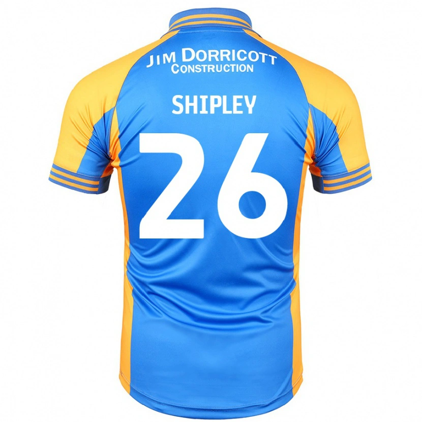 Danxen Niño Camiseta Jordan Shipley #26 Azul Ámbar 1ª Equipación 2024/25 La Camisa