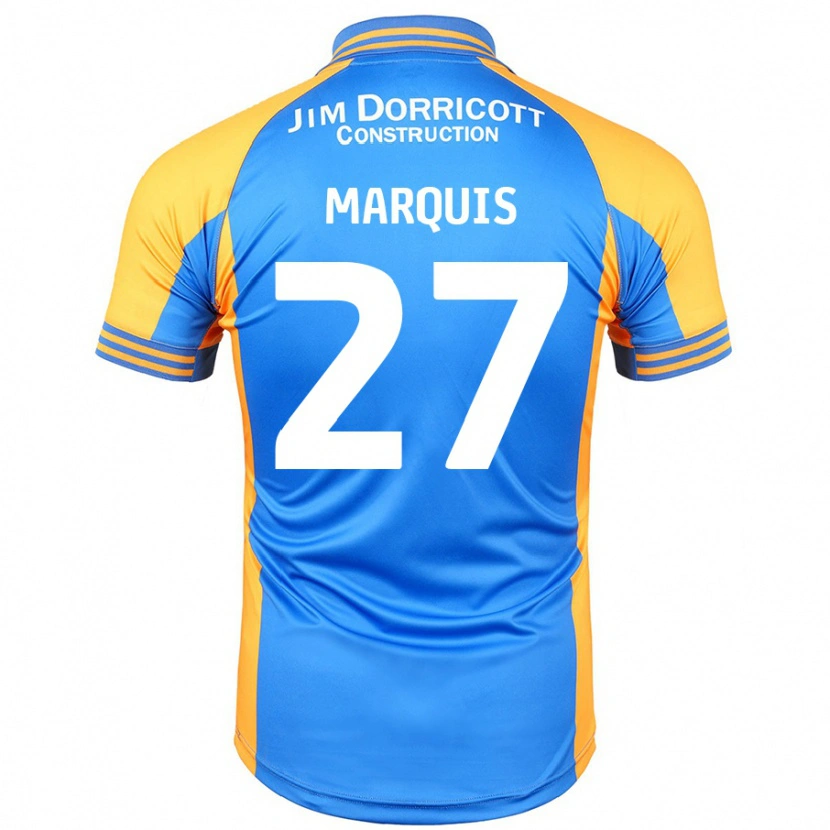 Danxen Niño Camiseta John Marquis #27 Azul Ámbar 1ª Equipación 2024/25 La Camisa