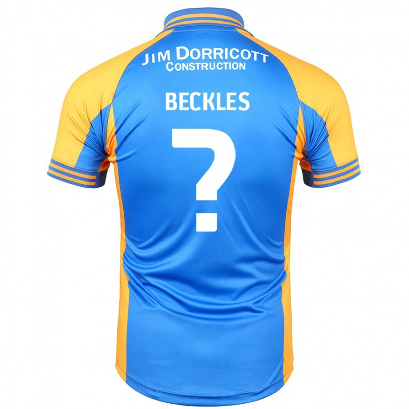 Danxen Niño Camiseta Frankie Beckles #0 Azul Ámbar 1ª Equipación 2024/25 La Camisa