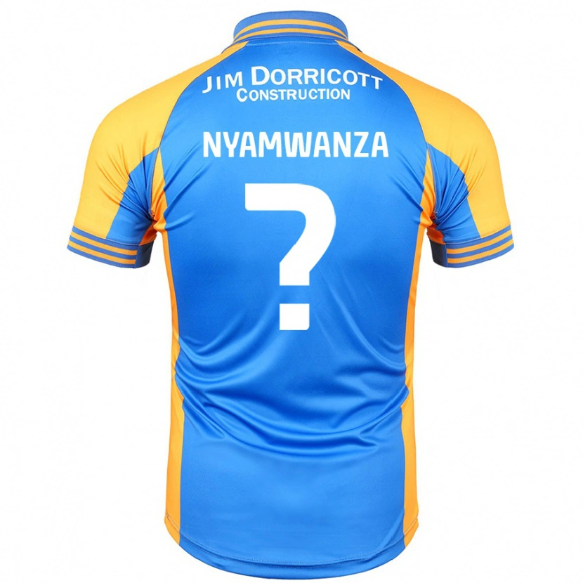 Danxen Niño Camiseta Simba Nyamwanza #0 Azul Ámbar 1ª Equipación 2024/25 La Camisa