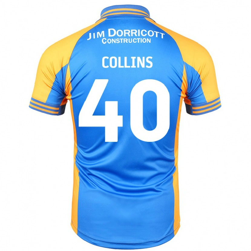 Danxen Niño Camiseta Jude Collins #40 Azul Ámbar 1ª Equipación 2024/25 La Camisa