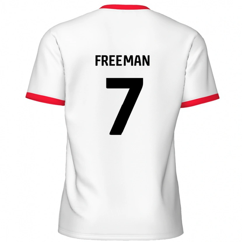 Danxen Niño Camiseta Nick Freeman #7 Blanco Rojo 1ª Equipación 2024/25 La Camisa