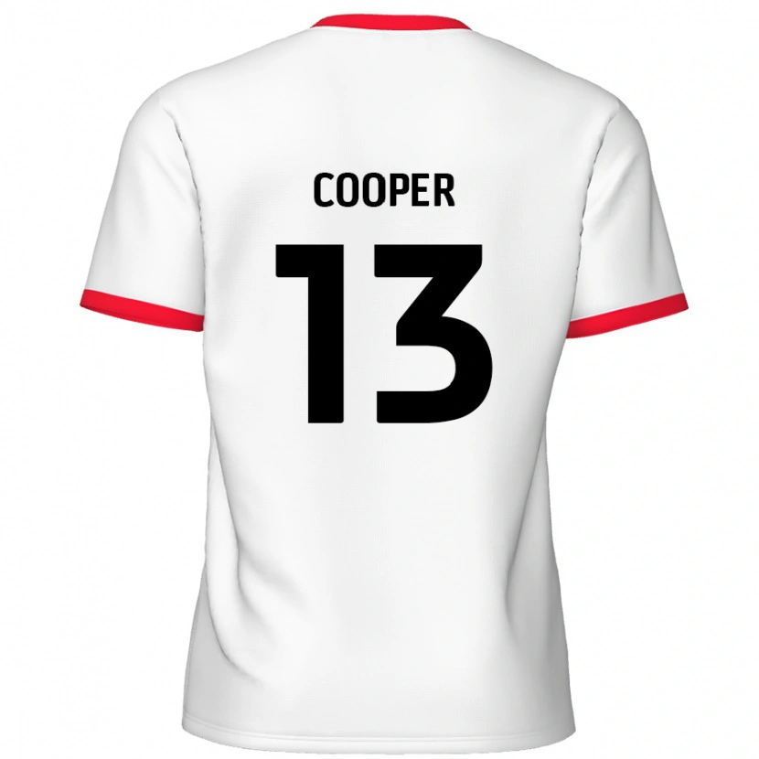 Danxen Niño Camiseta Murphy Cooper #13 Blanco Rojo 1ª Equipación 2024/25 La Camisa