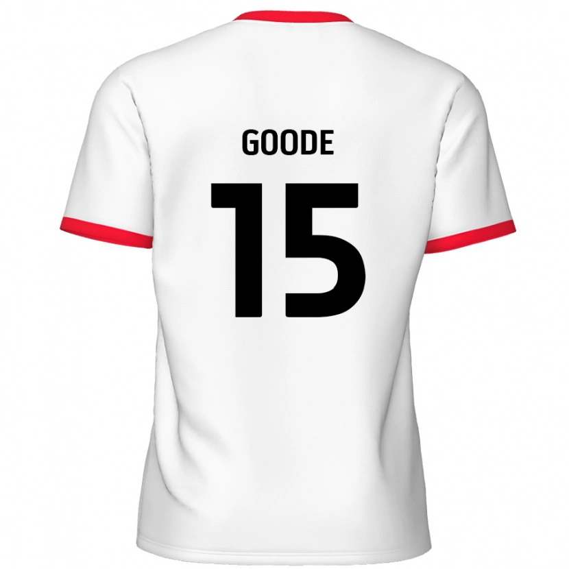 Danxen Niño Camiseta Charlie Goode #15 Blanco Rojo 1ª Equipación 2024/25 La Camisa