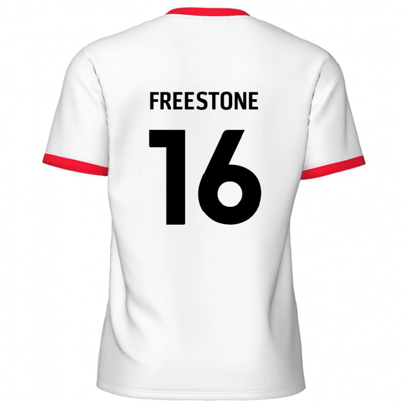 Danxen Niño Camiseta Lewis Freestone #16 Blanco Rojo 1ª Equipación 2024/25 La Camisa