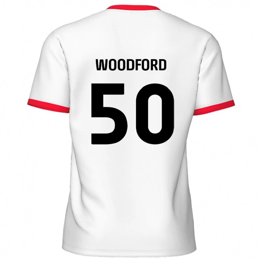 Danxen Niño Camiseta Max Woodford #50 Blanco Rojo 1ª Equipación 2024/25 La Camisa