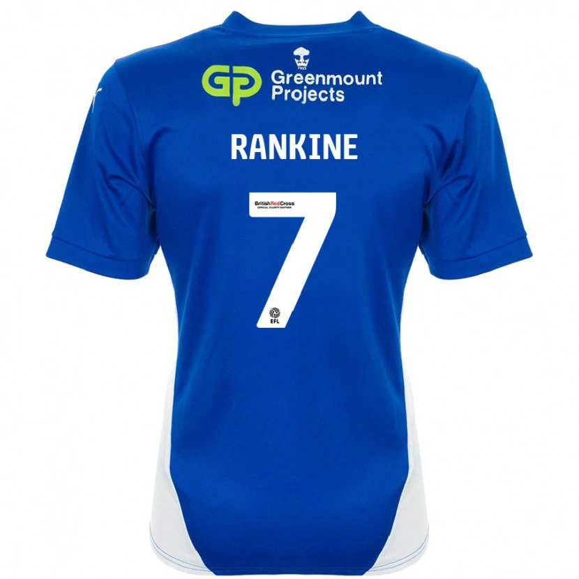 Danxen Niño Camiseta Dion Rankine #7 Azul Blanco 1ª Equipación 2024/25 La Camisa