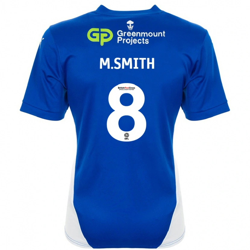 Danxen Niño Camiseta Matt Smith #8 Azul Blanco 1ª Equipación 2024/25 La Camisa