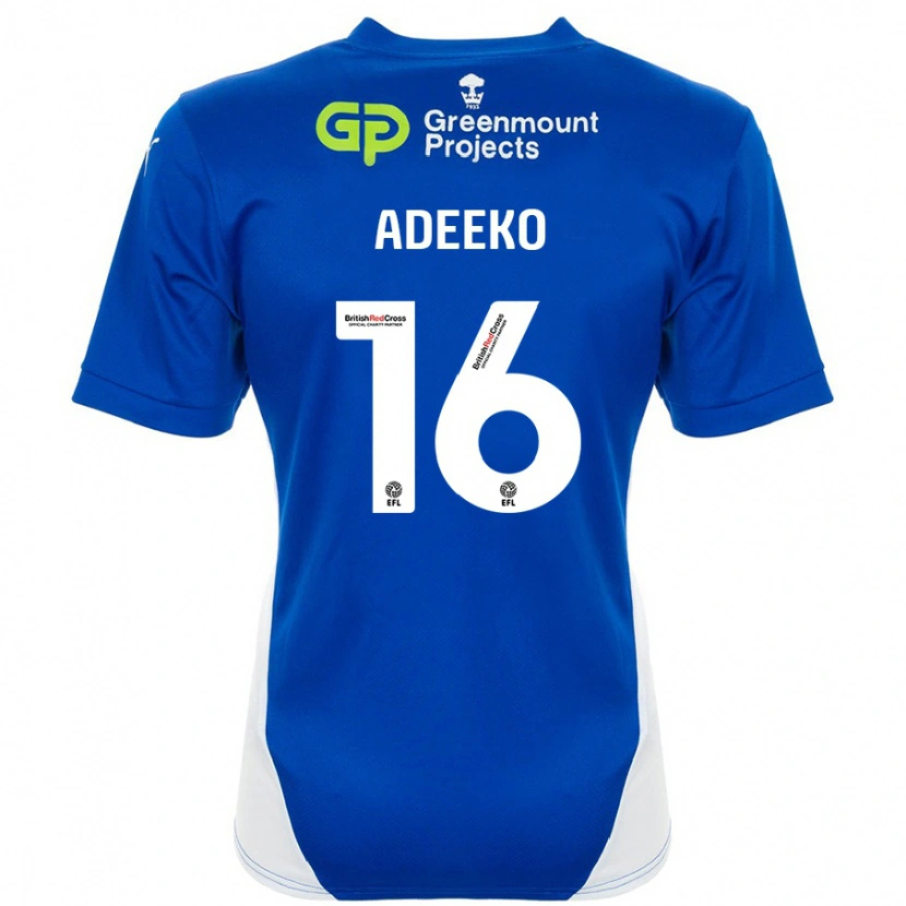 Danxen Niño Camiseta Baba Adeeko #16 Azul Blanco 1ª Equipación 2024/25 La Camisa