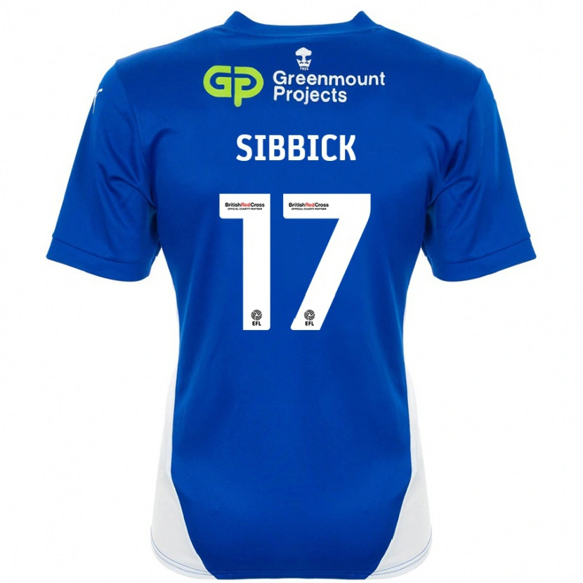 Danxen Niño Camiseta Toby Sibbick #17 Azul Blanco 1ª Equipación 2024/25 La Camisa