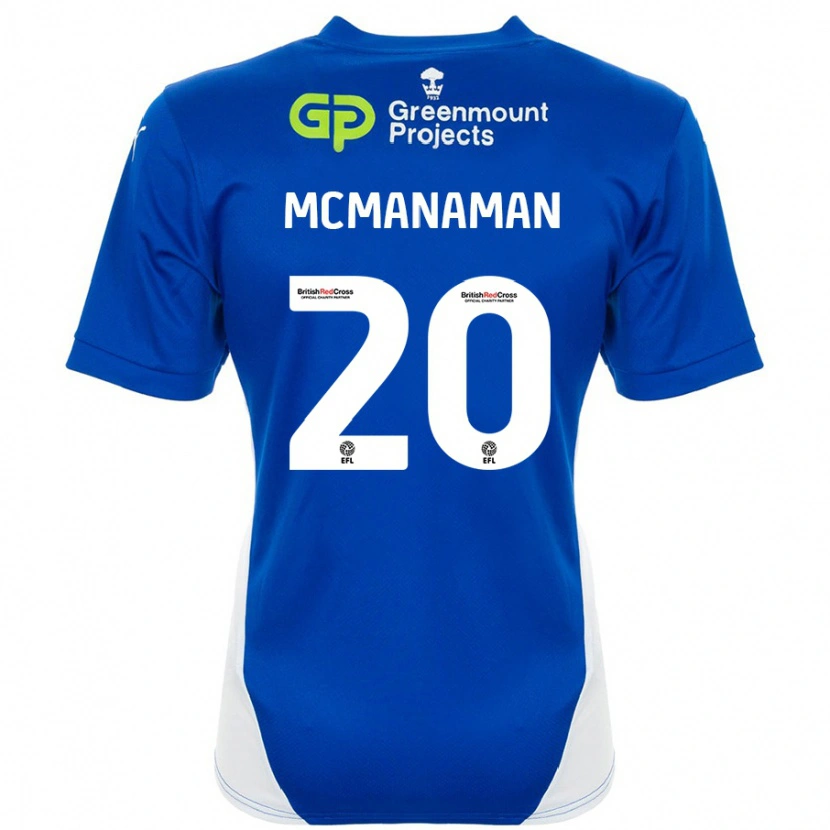 Danxen Niño Camiseta Callum Mcmanaman #20 Azul Blanco 1ª Equipación 2024/25 La Camisa