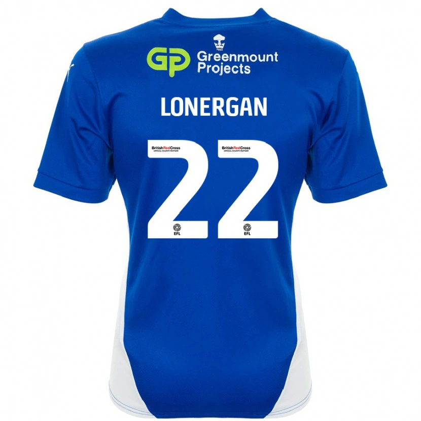 Danxen Niño Camiseta Andy Lonergan #22 Azul Blanco 1ª Equipación 2024/25 La Camisa