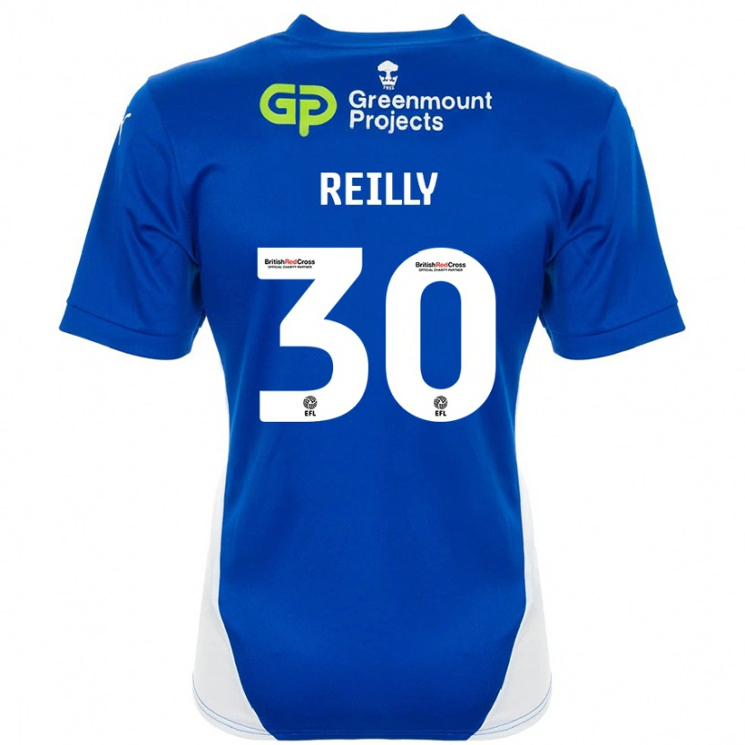 Danxen Niño Camiseta Jack Reilly #30 Azul Blanco 1ª Equipación 2024/25 La Camisa