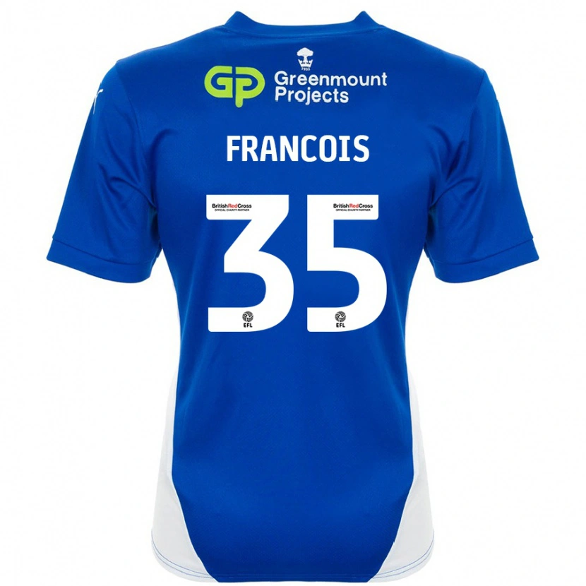 Danxen Niño Camiseta Tyrese Francois #35 Azul Blanco 1ª Equipación 2024/25 La Camisa