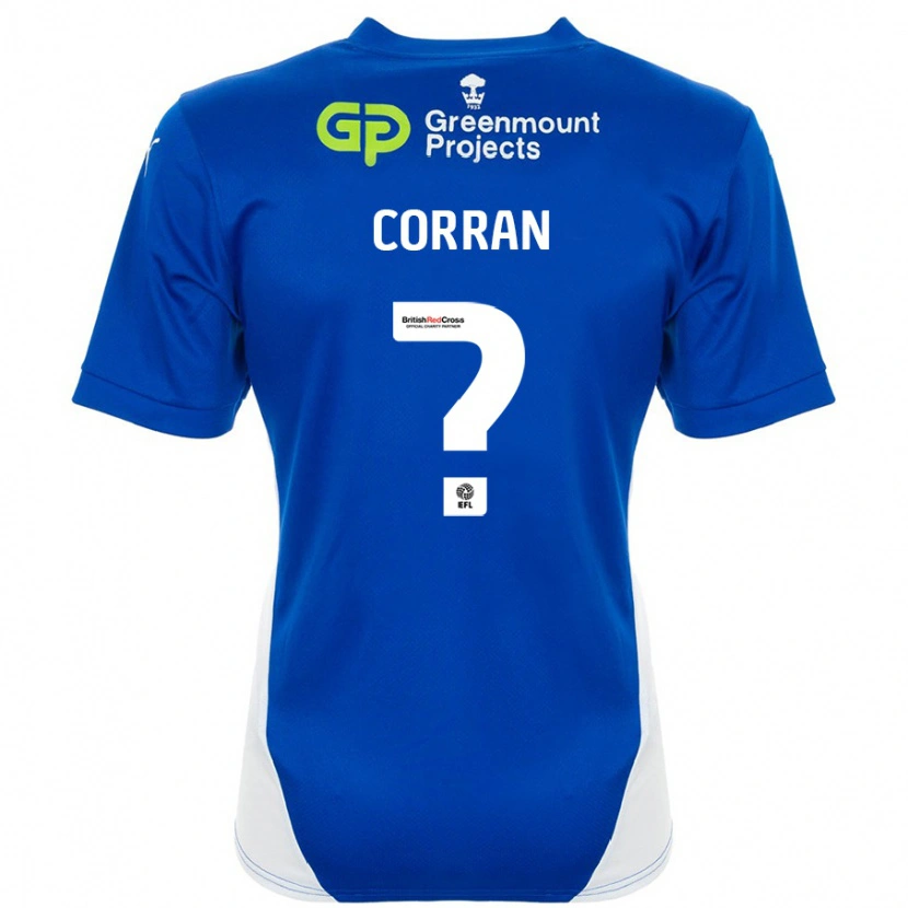 Danxen Niño Camiseta Matthew Corran #0 Azul Blanco 1ª Equipación 2024/25 La Camisa