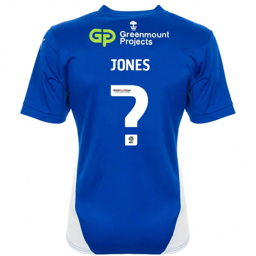 Danxen Niño Camiseta Callum Jones #0 Azul Blanco 1ª Equipación 2024/25 La Camisa