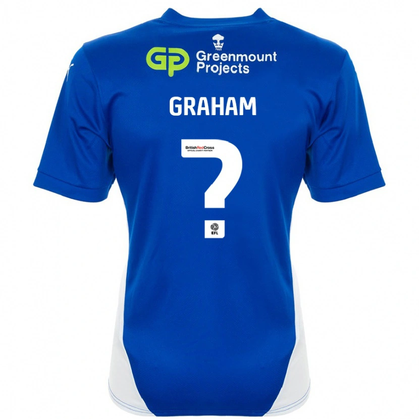 Danxen Niño Camiseta Leo Graham #0 Azul Blanco 1ª Equipación 2024/25 La Camisa