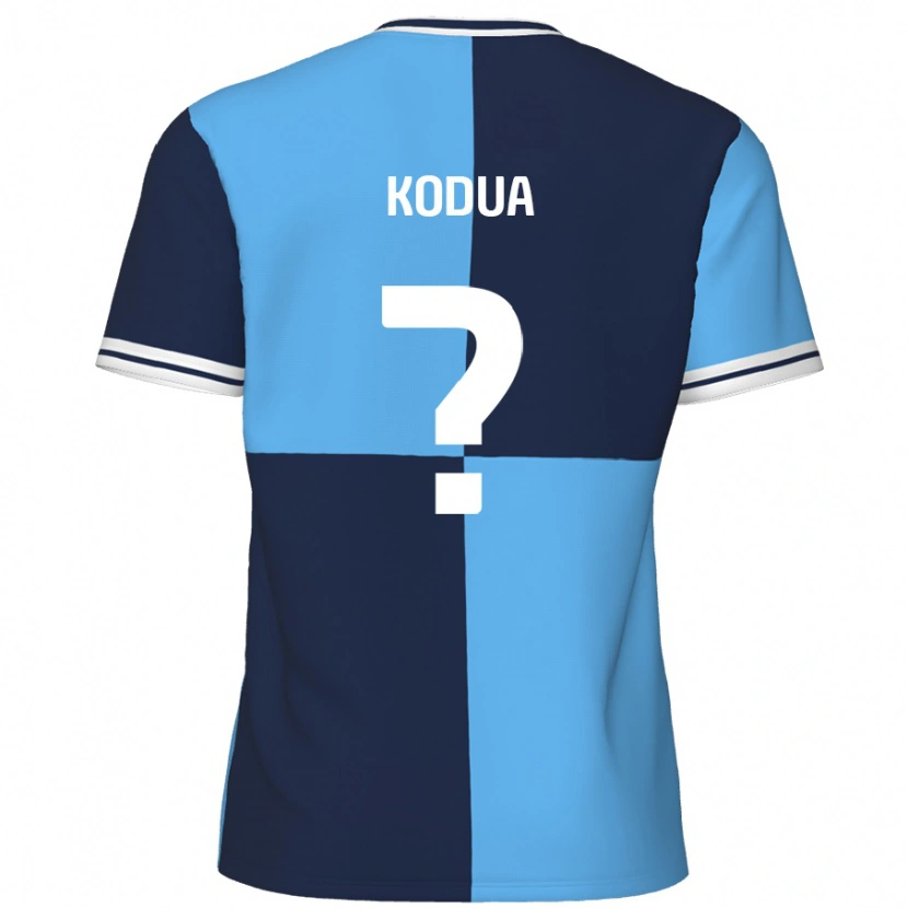 Danxen Niño Camiseta Gideon Kodua #0 Azul Cielo Azul Oscuro 1ª Equipación 2024/25 La Camisa