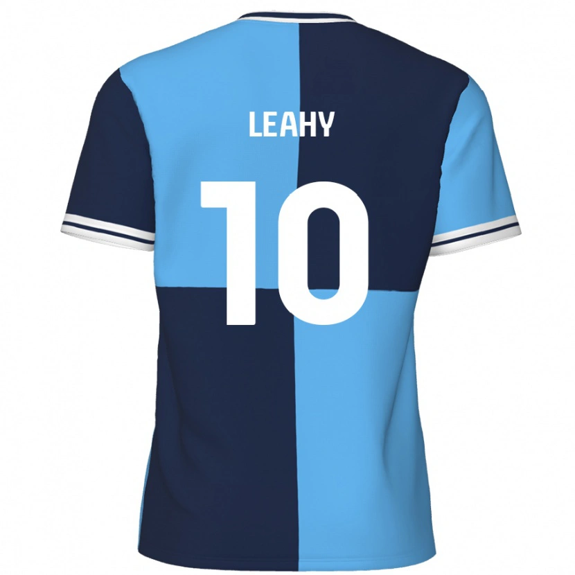 Danxen Niño Camiseta Luke Leahy #10 Azul Cielo Azul Oscuro 1ª Equipación 2024/25 La Camisa