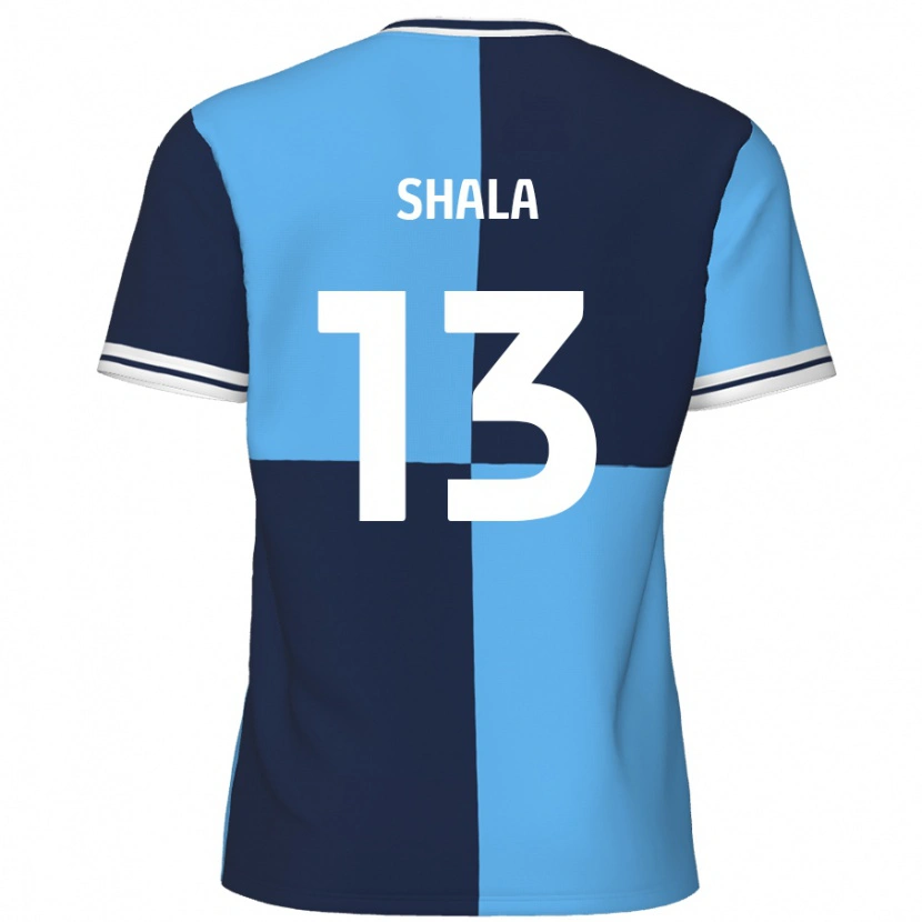 Danxen Niño Camiseta Laurence Shala #13 Azul Cielo Azul Oscuro 1ª Equipación 2024/25 La Camisa