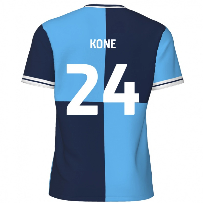 Danxen Niño Camiseta Richard Kone #24 Azul Cielo Azul Oscuro 1ª Equipación 2024/25 La Camisa