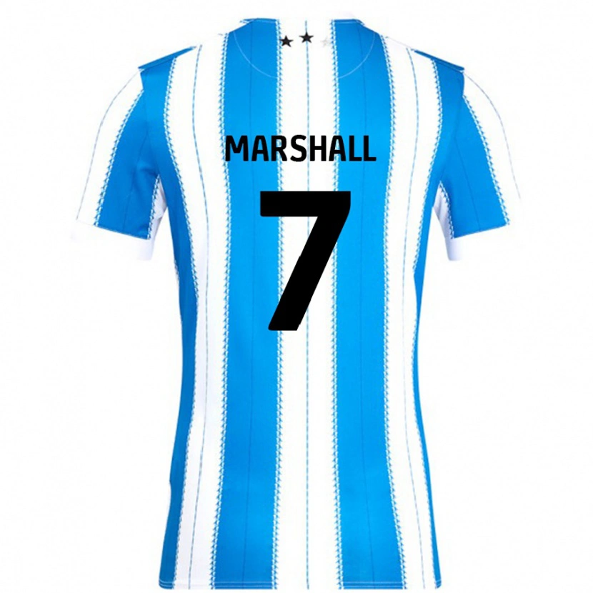 Danxen Niño Camiseta Callum Marshall #7 Azul Blanco 1ª Equipación 2024/25 La Camisa