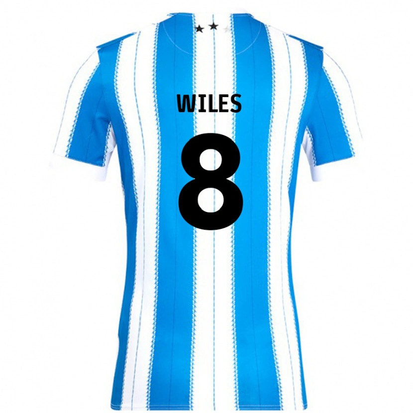 Danxen Niño Camiseta Ben Wiles #8 Azul Blanco 1ª Equipación 2024/25 La Camisa