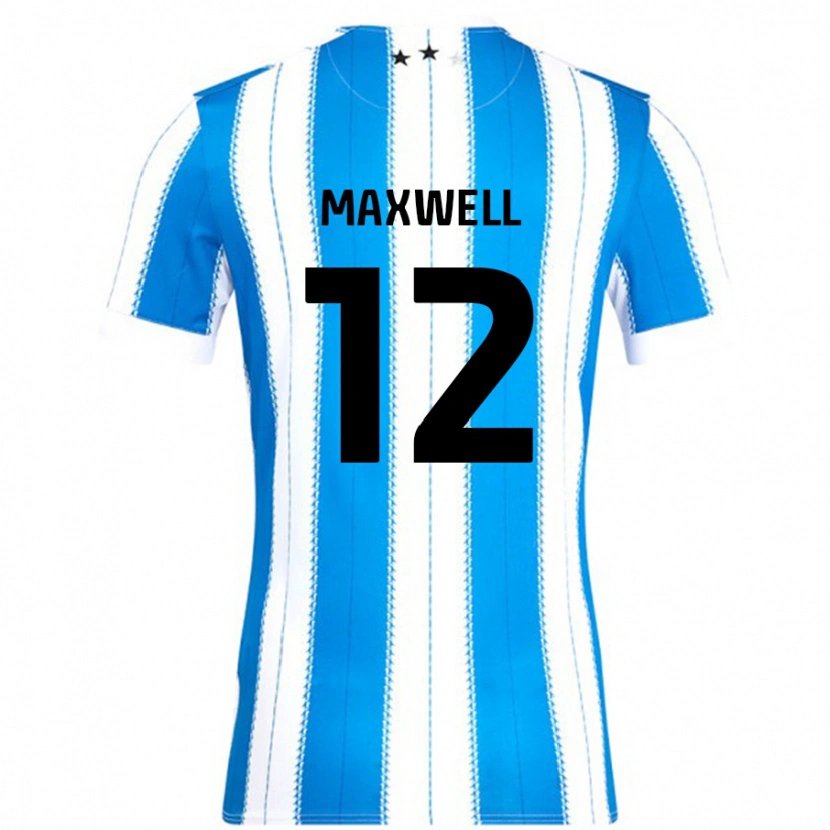 Danxen Niño Camiseta Chris Maxwell #12 Azul Blanco 1ª Equipación 2024/25 La Camisa