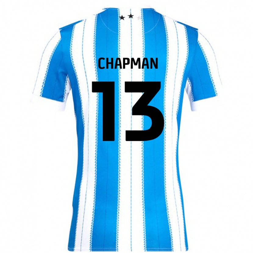 Danxen Niño Camiseta Jacob Chapman #13 Azul Blanco 1ª Equipación 2024/25 La Camisa