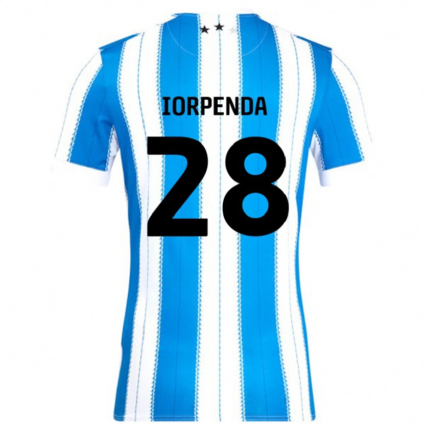 Danxen Niño Camiseta Tom Iorpenda #28 Azul Blanco 1ª Equipación 2024/25 La Camisa