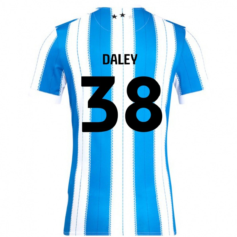 Danxen Niño Camiseta Luke Daley #38 Azul Blanco 1ª Equipación 2024/25 La Camisa