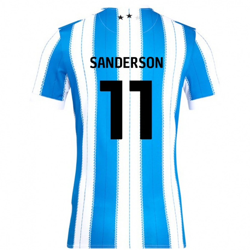 Danxen Niño Camiseta Brittany Sanderson #11 Azul Blanco 1ª Equipación 2024/25 La Camisa