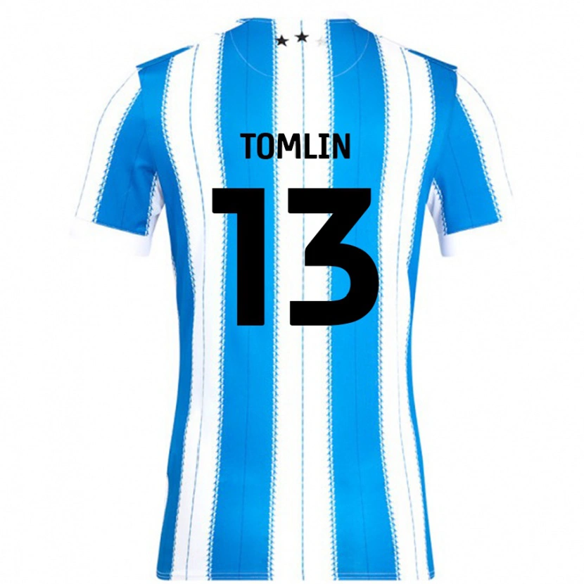 Danxen Niño Camiseta Phoebe Tomlin #13 Azul Blanco 1ª Equipación 2024/25 La Camisa