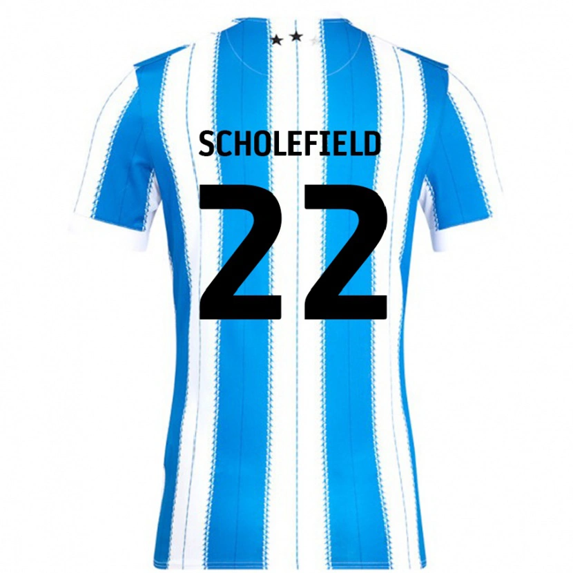 Danxen Niño Camiseta Lois Scholefield #22 Azul Blanco 1ª Equipación 2024/25 La Camisa