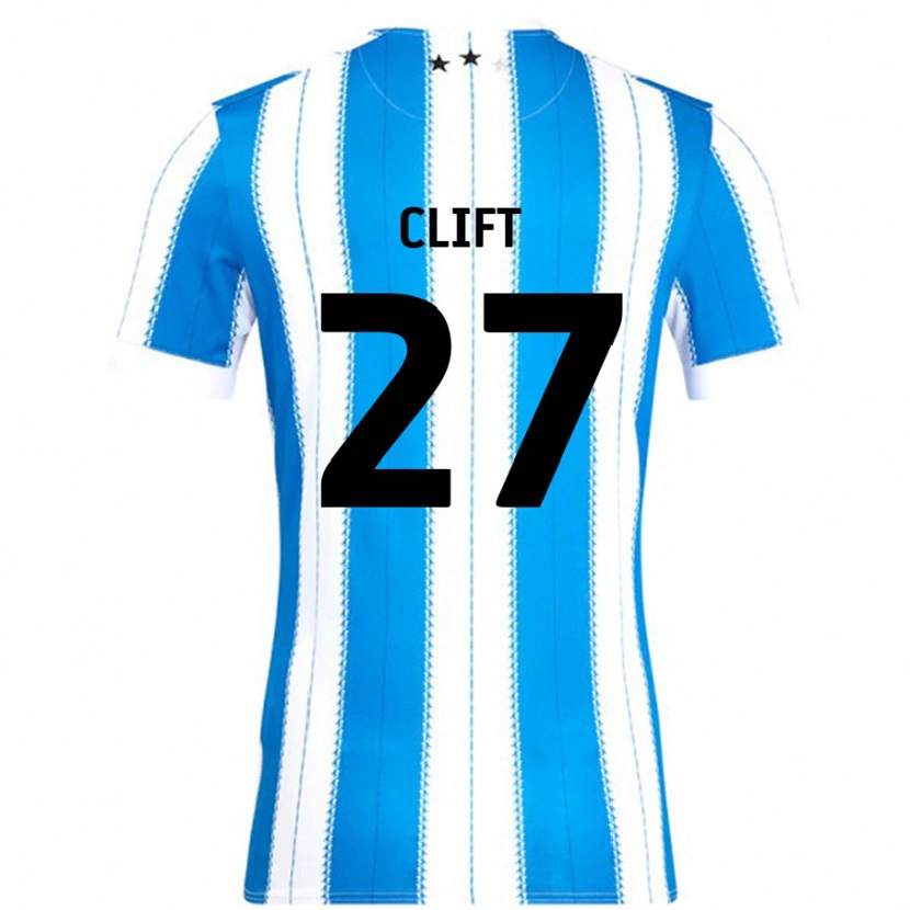 Danxen Niño Camiseta Cassidy Clift #27 Azul Blanco 1ª Equipación 2024/25 La Camisa