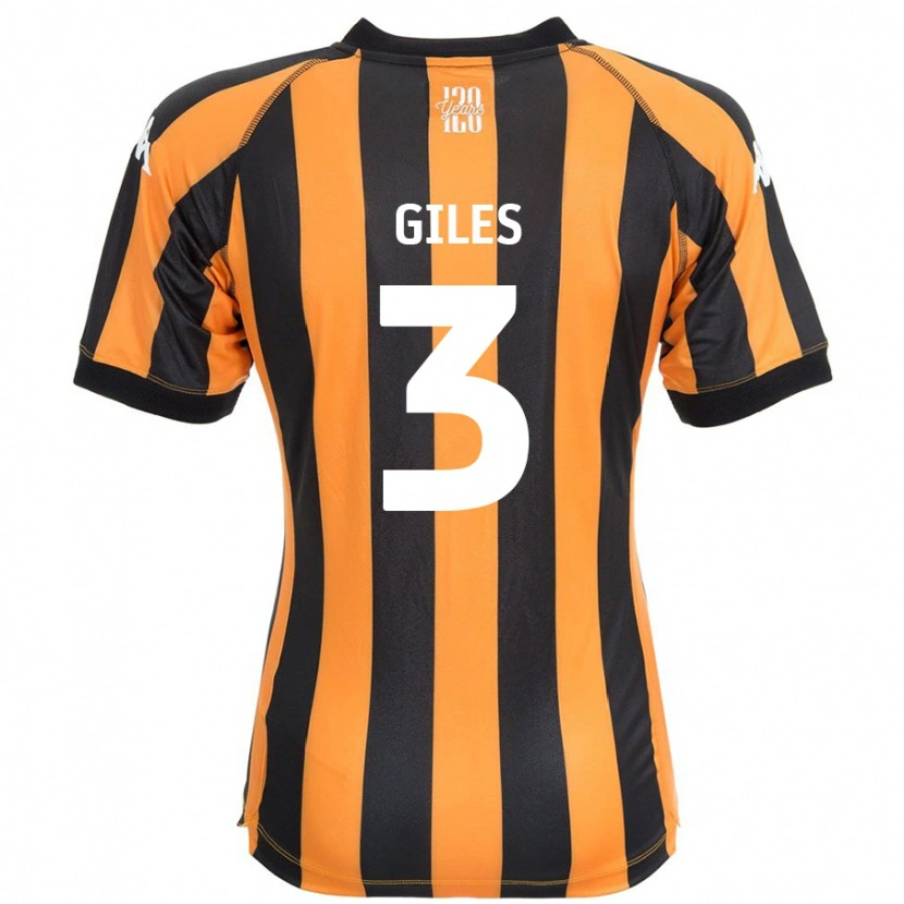 Danxen Niño Camiseta Ryan Giles #3 Negro Ámbar 1ª Equipación 2024/25 La Camisa