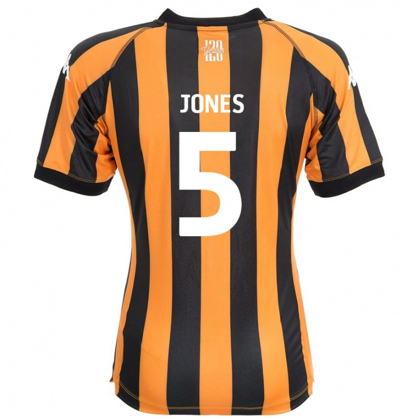 Danxen Niño Camiseta Alfie Jones #5 Negro Ámbar 1ª Equipación 2024/25 La Camisa