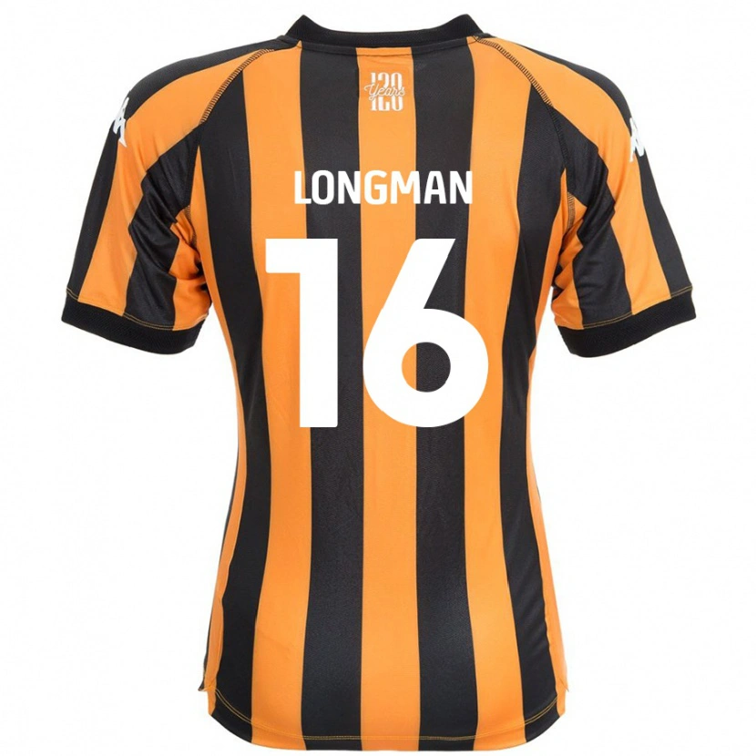 Danxen Niño Camiseta Ryan Longman #16 Negro Ámbar 1ª Equipación 2024/25 La Camisa