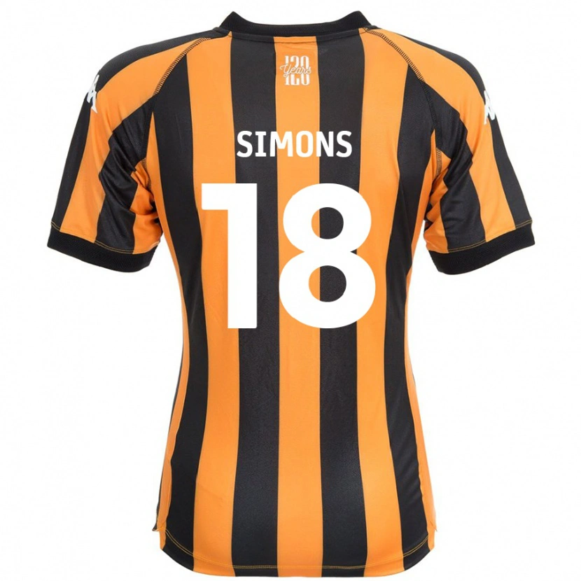 Danxen Niño Camiseta Xavier Simons #18 Negro Ámbar 1ª Equipación 2024/25 La Camisa