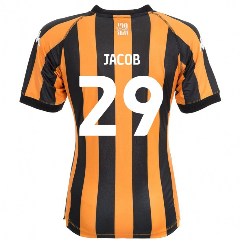 Danxen Niño Camiseta Matty Jacob #29 Negro Ámbar 1ª Equipación 2024/25 La Camisa