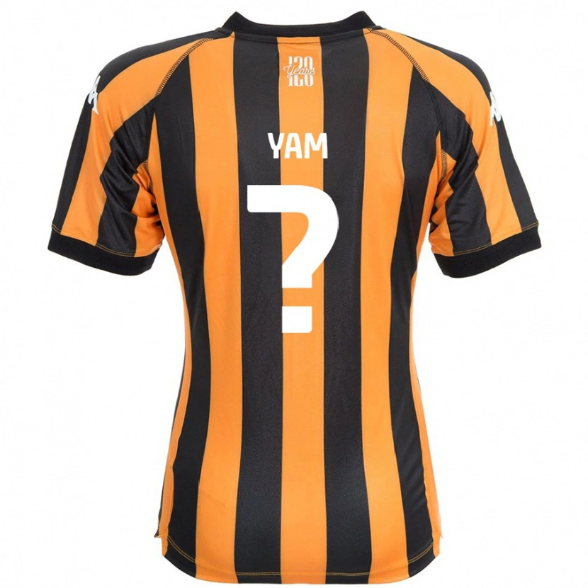 Danxen Niño Camiseta Callum Yam #0 Negro Ámbar 1ª Equipación 2024/25 La Camisa