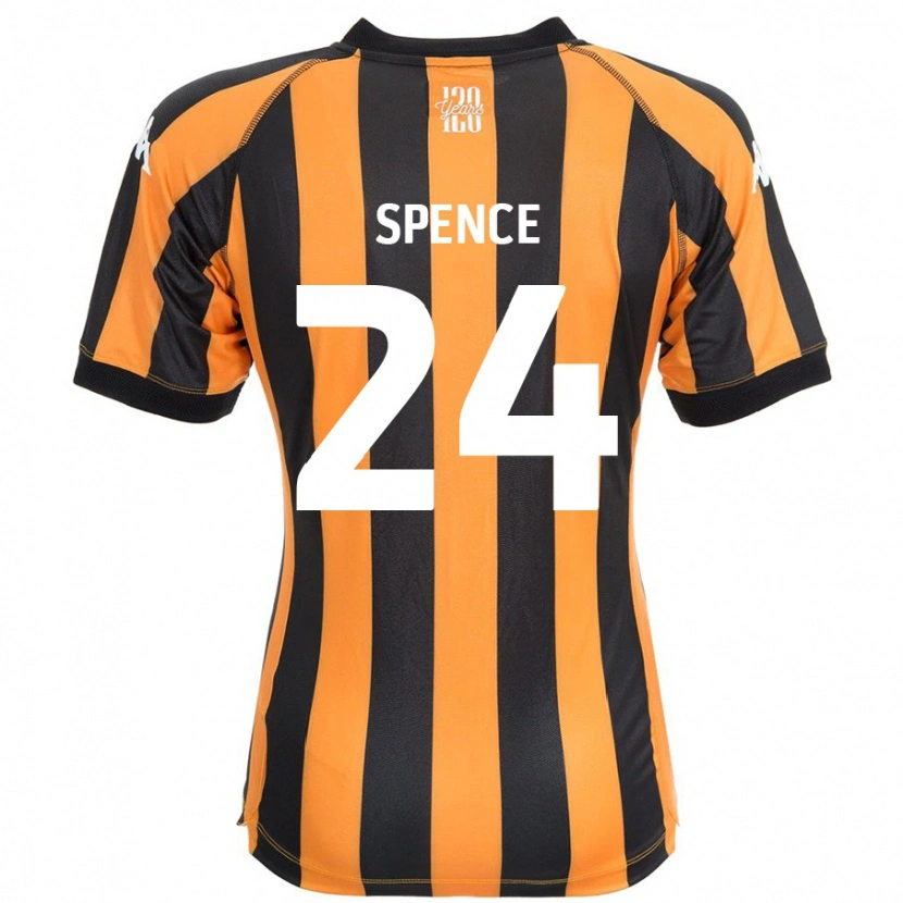 Danxen Niño Camiseta Emily Spence #24 Negro Ámbar 1ª Equipación 2024/25 La Camisa